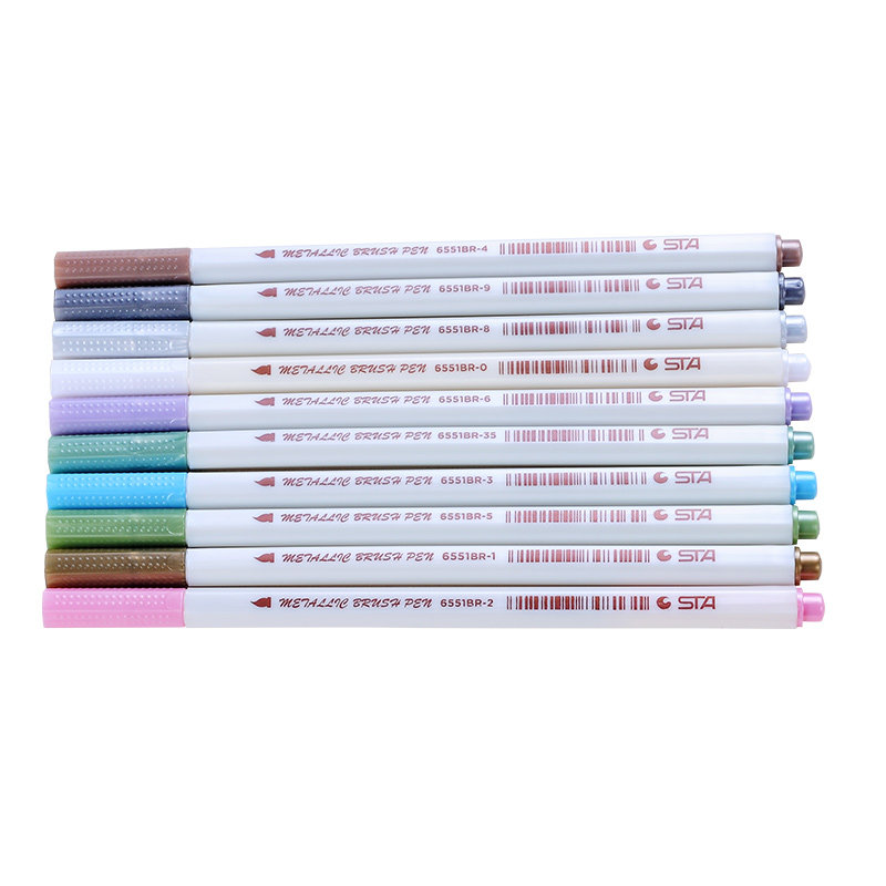 10色盒装DIY黑卡纸专用笔相册照片粉彩笔金属彩色涂鸦填色油漆笔：创意无限，记录生活每一刻！