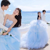 Синий дорожный милый бюстгальтер-топ для влюбленных, реквизит для фотографии