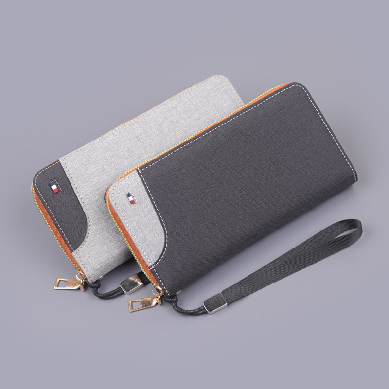 Jolizeon Canvas Simple Clutch-Style Phone Bag Large Capacity Long Zipper Wallet Style Handbag Wrist Strap Jolizeon Canvas Simple Clutch-Style Phone Bag Large Capacity Long Zipper Wallet Style Handbag Wrist Strap