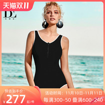 Van der An New Women's Breast Push-Up Conservative Belly Covering Slim Student Sport One-piece Hot Spring Swimsuit