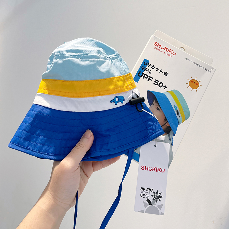 SHUKIKU children sunscreen hat baby sun hat thinner girl hat fisherman hat boy summer sun hat