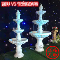 European-style multi-storey Roman column flower pot wedding fountain garden villa hotel photo studio Fountain Fountain Fountain wedding props ornaments