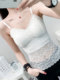 Sexy hollow lace camisole women's 2025 spring and summer new style inner bottoming shirt with breast pads women's trendy tops