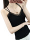 Knitted camisole women's inner wear 2025 new white spring black summer lace bottoming vest sexy sleeveless