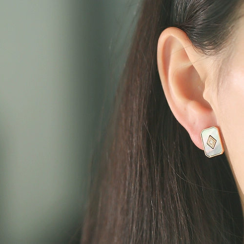 Медные квадратные натуральные серьги, подвеска, аксессуар, аксессуары, золото 14 карат, простой и элегантный дизайн, DIY