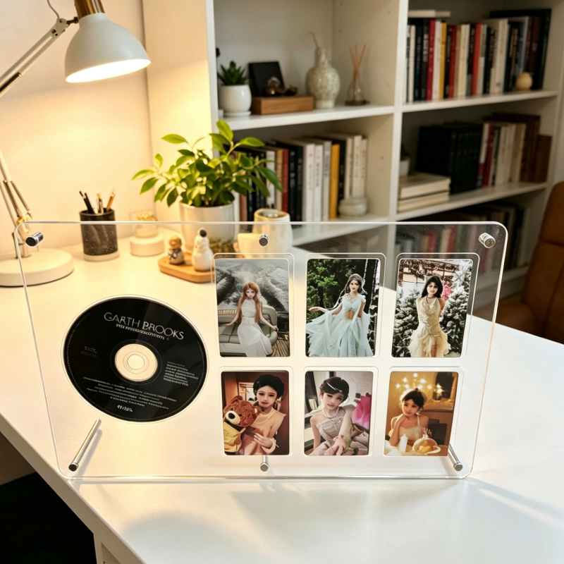 Cd Card Display Stand, Postcard Display Stand, Record Frame, High-Definition Disc Transparent Collection Commemorative Ornament, Album Storage Box Cd Card Display Stand, Postcard Display Stand, Record Frame, High-Definition Disc Transparent Collection Commemorative Ornament, Album Storage Box