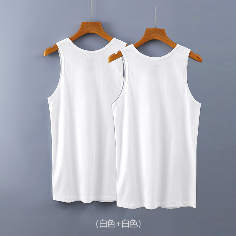 2020 mùa hè bên ngoài bóng rổ mới thể thao canlong thể dục vest nam mặc lỏng tay trắng t-shirt cotton