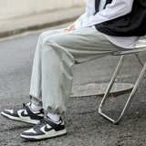 Японские трикотажные штаны для отдыха, свободный прямой крой, на шнурках