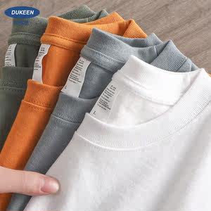 American Style 280g Heavyweight Pure Cotton Short-Sleeve T-Shirt for Men, Regular Shoulder, Pure White Base Shirt, 2026 New Summer Clothing