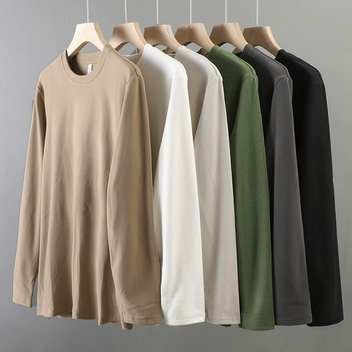 Бархатная демисезонная утепленная двусторонная удерживающая тепло утепленный лонгслив, в американском стиле, круглый воротник