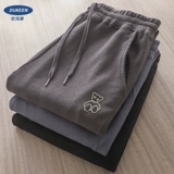 Спортивные осенние небольшие штаны, утепленные повседневные брюки, в американском стиле, с медвежатами, с вышивкой