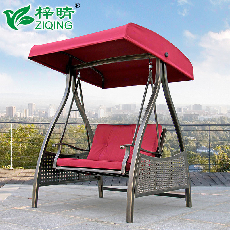 Ziqing Outdoor Sun Lifting Chair Double Cast Aluminum Rocking Chair Outdoor Garden Courtyard Wrought Iron Yang Gang Adult Wing Chair