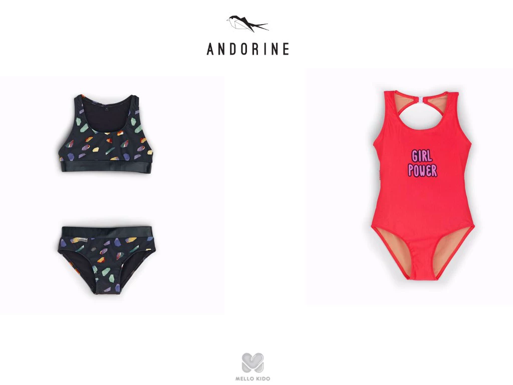 Áo tắm 2 mảnh 2 màu Mello Kido ღ Andorine20SS - Đồ bơi trẻ em