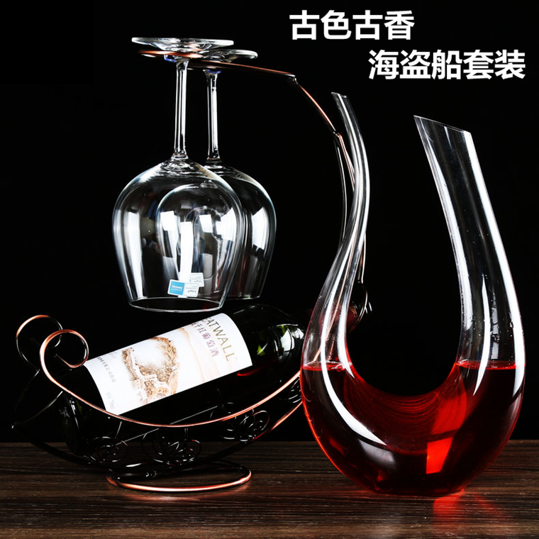 6 bộ rượu vang đỏ glass decanter cup chủ chì miễn phí pha lê cốc rượu vang cốc rượu gia đình thiết lập