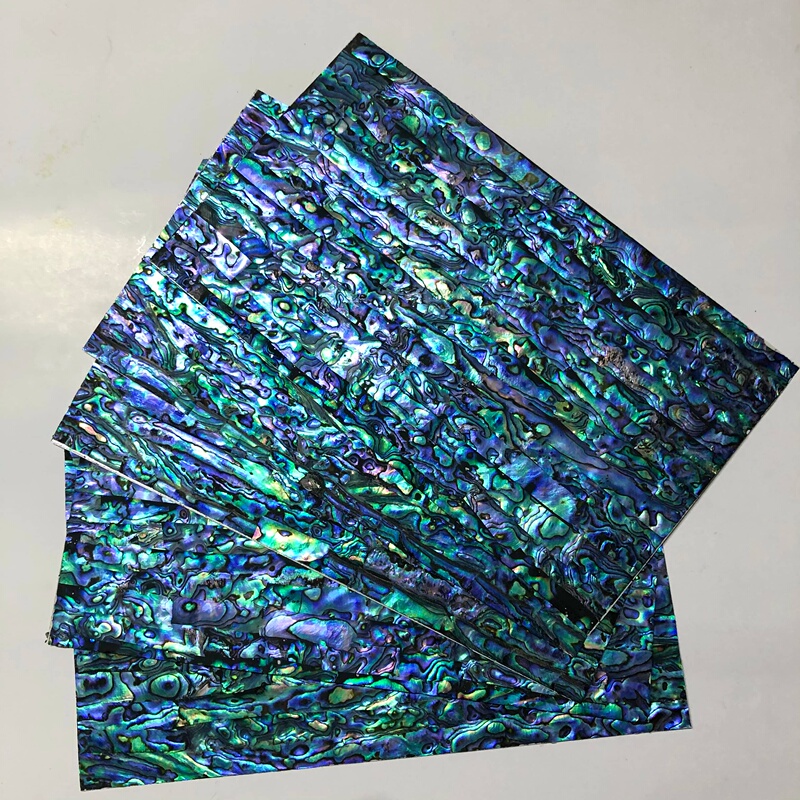 Natural New Zealand Blue-Purple Abalone Shell Paper Carving Inlaid Decorative Mother-Of-Pearl Abalone Paper Patch Carving