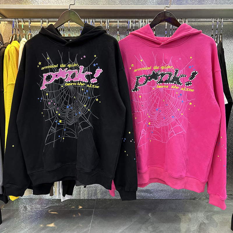 Young Thug Star's Same Style Sp5Der 555555 Pink Hoodie Trendy Pure Cotton Sweatshirt Hoodie Young Thug Star's Same Style Sp5Der 555555 Pink Hoodie Trendy Pure Cotton Sweatshirt Hoodie