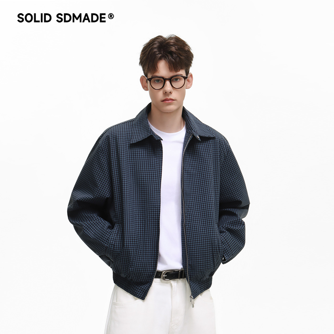 ОДНОТОННАЯ сшитая в американском стиле куртка cleanfit Harrington с двойной молнией для мужчин и женщин, облегающая куртка в стиле old money Изображение 1