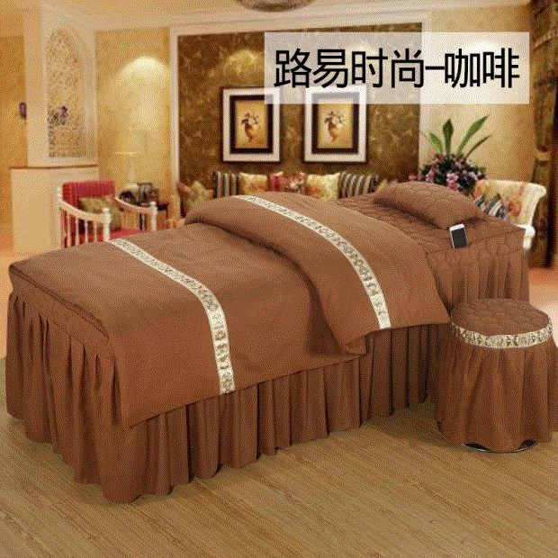 Cao cấp cotton làm đẹp châu Âu trải giường 100% cotton làm đẹp bốn phần massage vật lý trị liệu trải giường khăn trải giường spa cao cấp