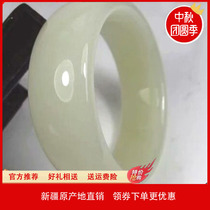 Special a grade Xinjiang Hetian Jade Kunlun white jade bracelet mutton green white jade bracelet womens jade bracelet