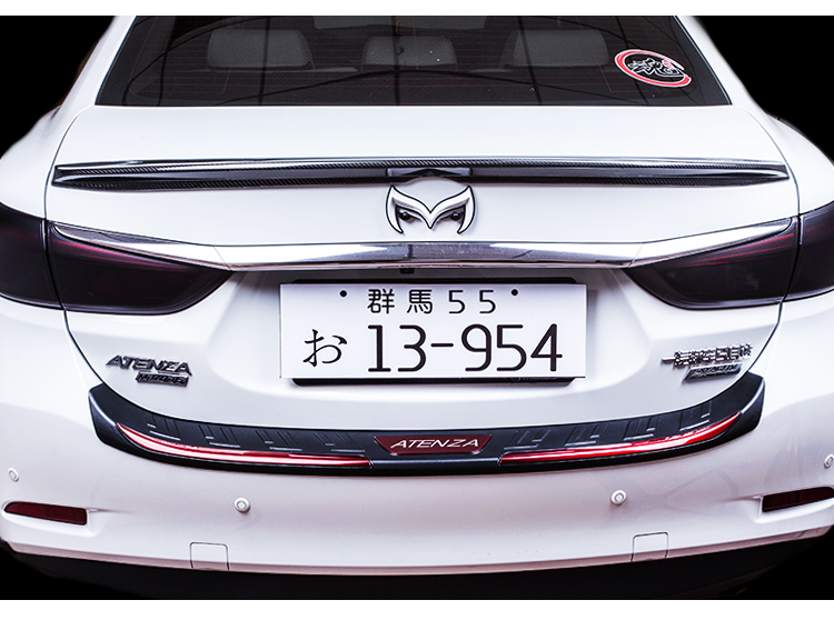 Ốp chống trầy cốp sau thép không gỉ titan đen Mazda6 2017 -2018 - ảnh 16