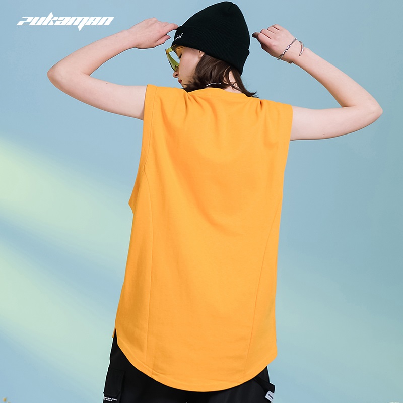 thủy triều Quốc màu tinh khiết vest đỏ áo khoác trung lập siêu nóng ròng T-shirt nam triều thương hiệu bông thường ngắn tay của phụ nữ