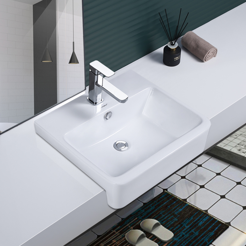 Semi-embedded washbasin inlaid washbasin semi-hanging basin hotel guesthouse Wash Basin deepen Terra basin CP-F519