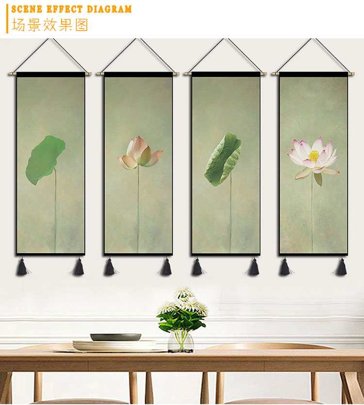 Mới Trung Quốc sơn sen sơn phòng khách trang trí bức tranh tấm thảm phong cách Trung Quốc hiên sofa trang trí tường nền Trung Quốc phong cách đơn giản - Tapestry thảm treo tường 2m