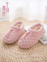 Moon shoes autumn and winter bag with postpartum pregnant women cute soft bottom fashion pregnant women thick bottom indoor winter moon slippers