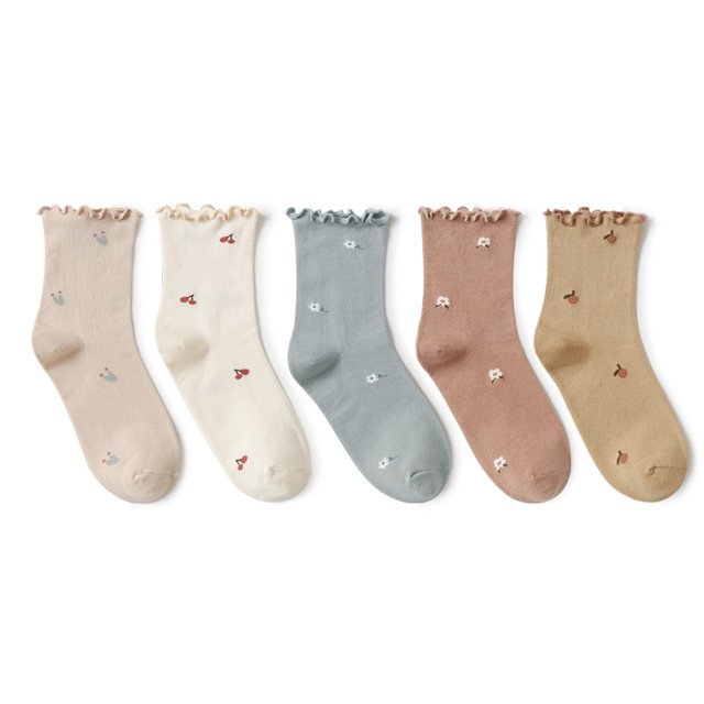 Confinement socks spring and autumn postpartum loose mouth indoor postpartum mother sleep socks cotton autumn and winter wide mouth socks ຖົງຕີນແມ່ທ້ອງ