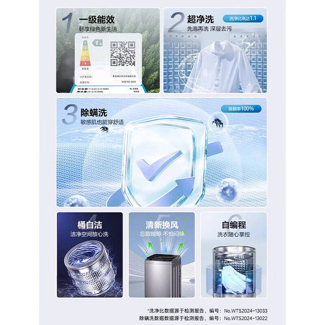 Haier/Haier Xqb100-Z629 Pulsator Washing Machine 10kg Large Capacity Fully Automatic Household Mite Removal Machine