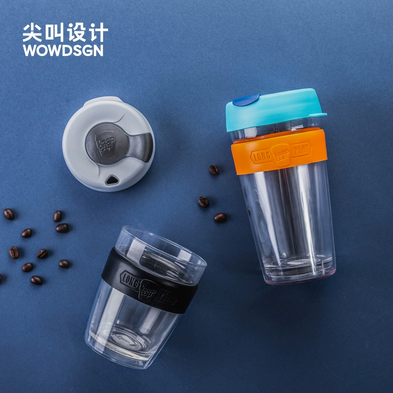 Thiết kế Scream Úc cốc cà phê đôi Keepcup sáng tạo đi kèm cốc duy nhất cốc thủy tinh có nắp trong - Cà phê