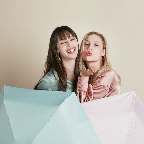 Кричащий дизайн. MOLSSI. Скидка 50 % на виниловый зонт. Складной зонт от дождя или блеска, маленький, свежий, сверхлегкий, маленький, ins Student XJ.