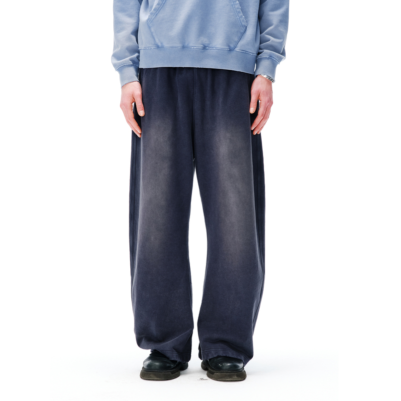 Gear Company Gear Dark Blue Gold Buckle Scimitar Sweatpants Ykk Reactive Dyeing Long Pants Cleanfit
