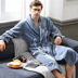 Mùa thu và mùa đông đồ ngủ nam áo choàng tắm san hô lông cừu ấm dày một mảnh mùa đông nam flannel cộng với áo ngủ nam béo đồ ngủ pijama Night Robe