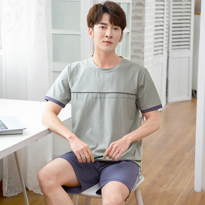 Mens đồ ngủ mùa hè Mordale quần short mens mùa hè lụa cotton mỏng giản dị cỡ lớn nhà phù hợp.