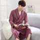 Áo ngủ nam mùa xuân và mùa thu dài tay modal cotton áo choàng tắm đồ ngủ trung niên nam mỏng phần mùa hè áo tắm kích thước lớn Couple áo ngủ mùa hè 