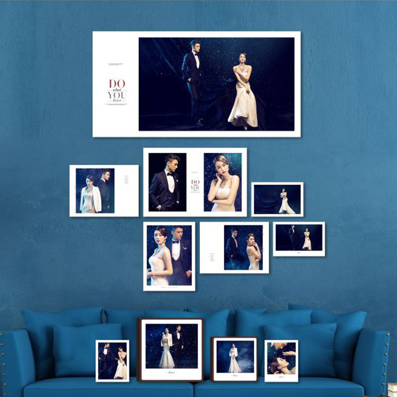 Shenjia aluminum alloy A3 three-in-one business license photo frame hanging wall a4 table industrial and commercial tax picture frame certificate box