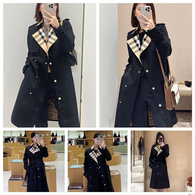 Burberry/Burberry New Classic Double-Breasted Lace-Up Waist-Tie Trench Coat Jacket for Women and Men Burberry/Burberry New Classic Double-Breasted Lace-Up Waist-Tie Trench Coat Jacket for Women and Men