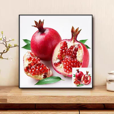 2023 New minimalist Chinese-style diamond painting living room stone, full diamond cross-stitch, fruit pomegranate dot applied-diamond