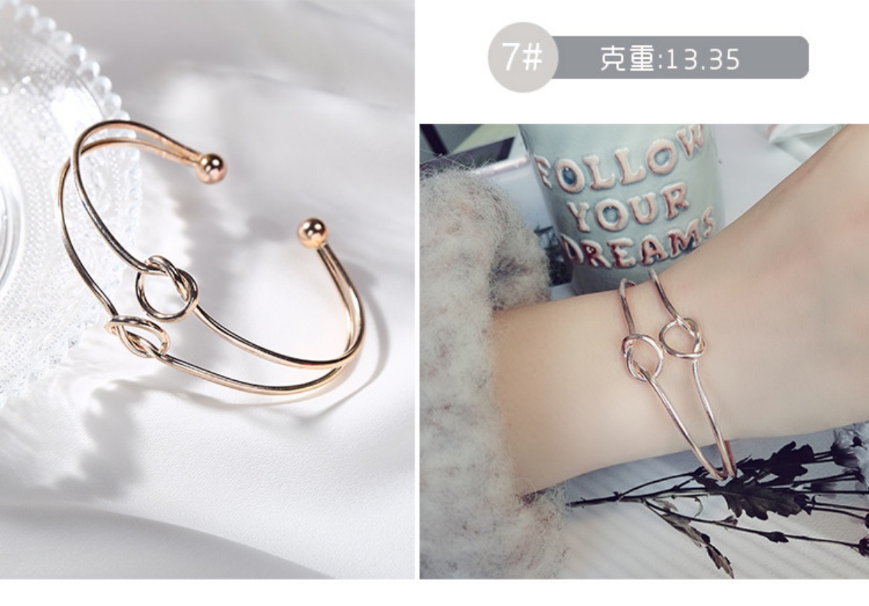 闺 vòng tay nữ phiên bản tiếng Hàn của hình học đơn giản mở ra cho sinh viên nhỏ tươi hipster hoang dã vòng đeo tay trang sức retro vòng tay tinh lâm