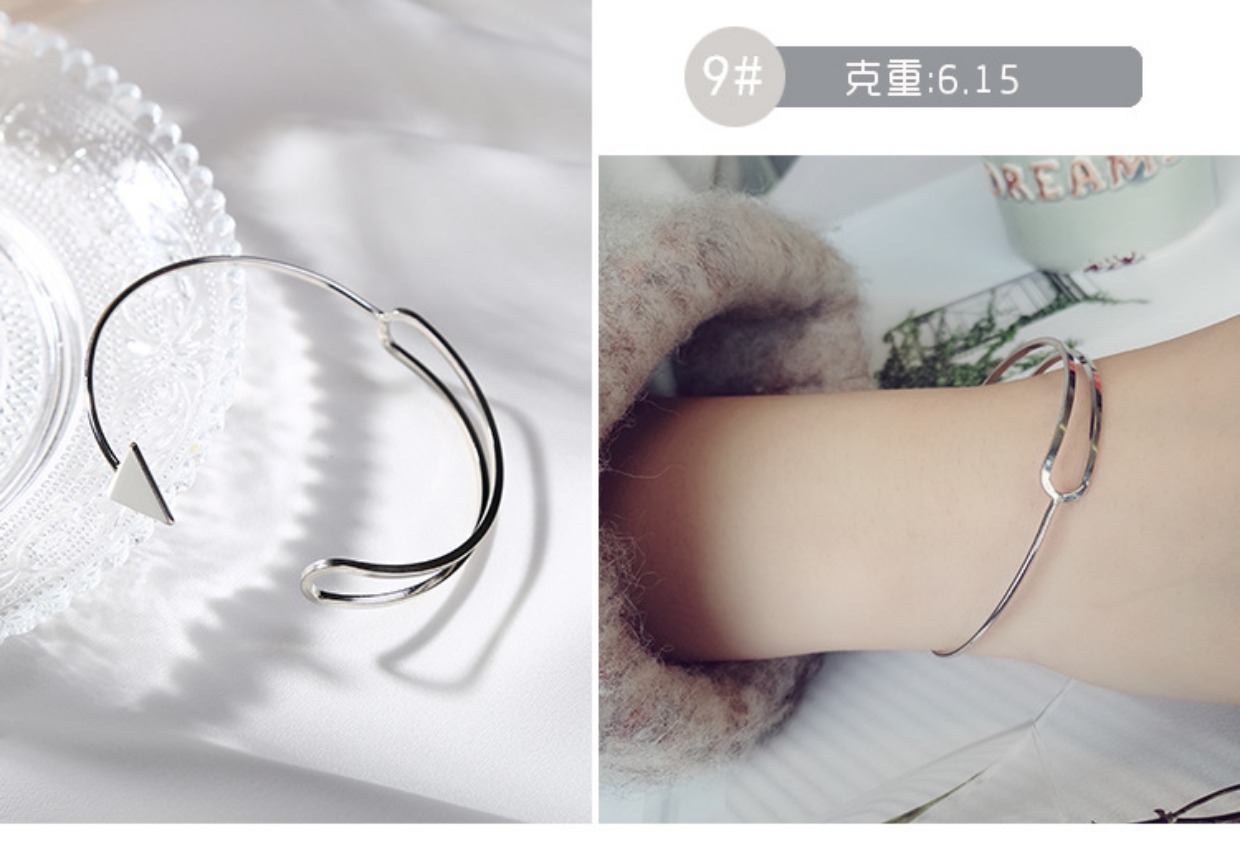 闺 vòng tay nữ phiên bản tiếng Hàn của hình học đơn giản mở ra cho sinh viên nhỏ tươi hipster hoang dã vòng đeo tay trang sức retro vòng tay tinh lâm