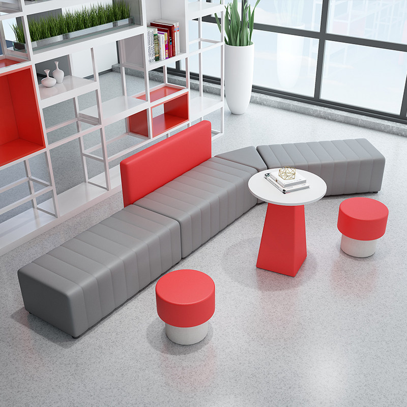 School training institution shopping mall cinema hall rest area office reception waiting for special-shaped creative combination sofa