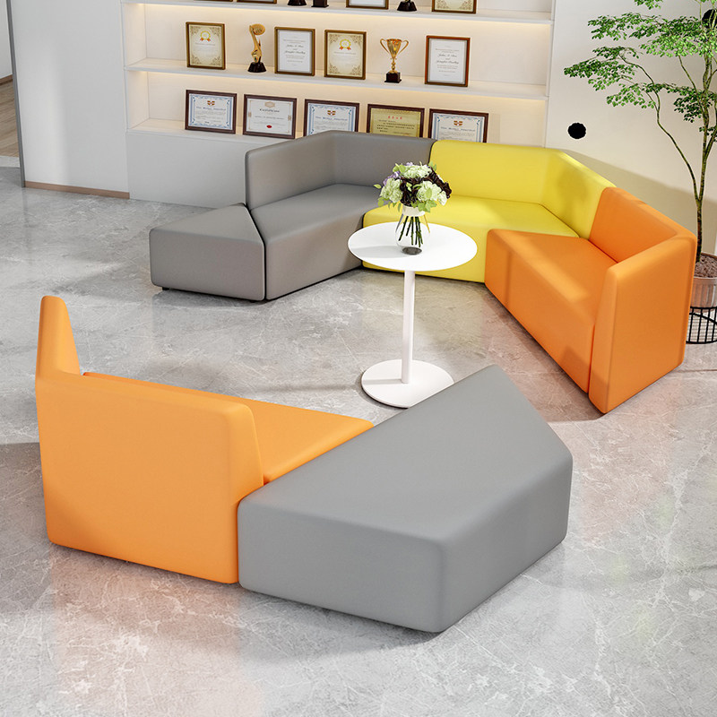 Office sales office lobby rest area business reception reception room creative special-shaped personality office sofa combination