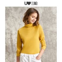 Three shots of undershirt woman autumn and winter new pint of smooth and dense cotton Jane about two turtlenecks casual cotton long sleeves lady blouse