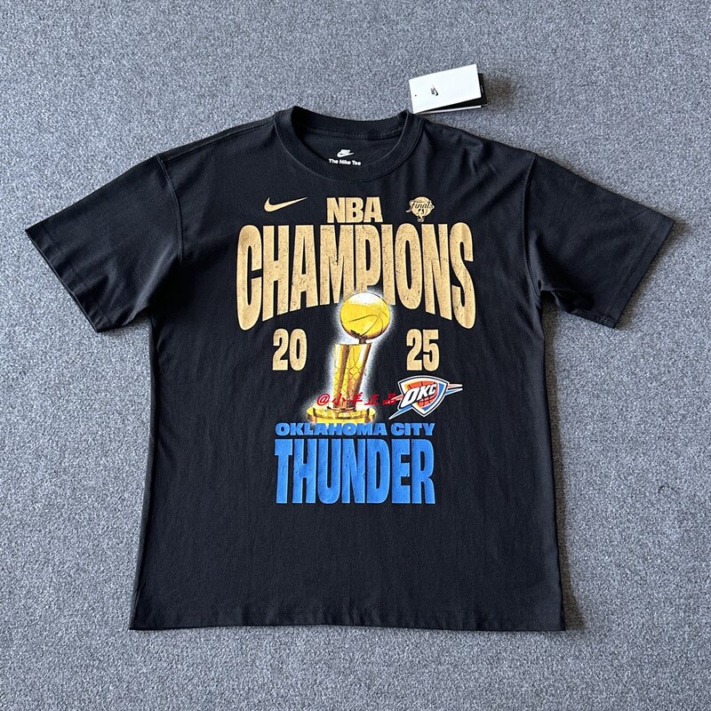 Nike Nike Men's Short Sleeve Oklahoma City Thunder Nba Championship Team Jersey T-Shirt Ir5593-010