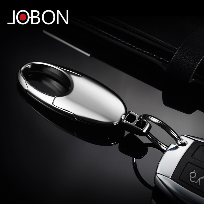 jobon mid-state car key button men waist hanging creative stainless steel ring chain personality brief multifunction pendant