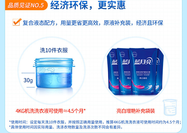 蓝月亮 薰衣草香 深层洁净护理洗衣液 8斤 图8
