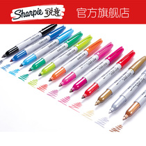 American Sharpie Sharpie Mark Pen Black Single Colored Mark Pen Rough Drawing Major Professional Painting Comics Shoes Oil Fine Art Suit Students