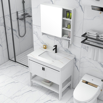 Floor-Standing Rock board bathroom cabinet combination light luxury wash basin bathroom washbasin