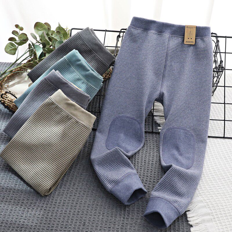 Boy Winter Delsuede Warm Pants 2023 New Children Stripe Spontaneous Hot Autumn Pants CUHK Tong Thickened Underpants 